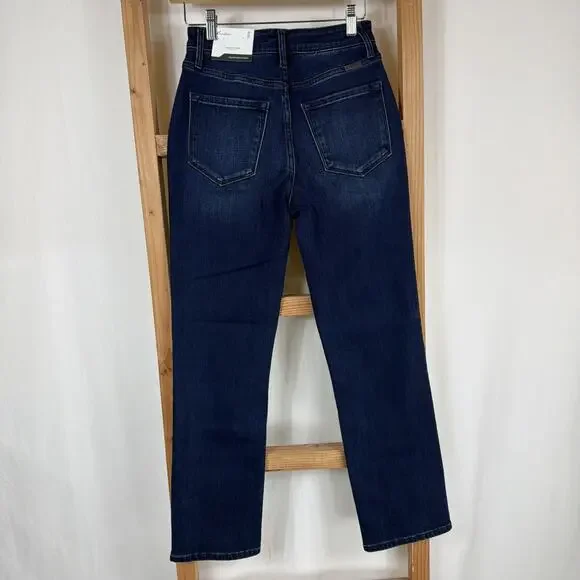 NWT KanCan Dark Blue Straight Leg Jeans #1396 Size 24 - Picture 3 of 4